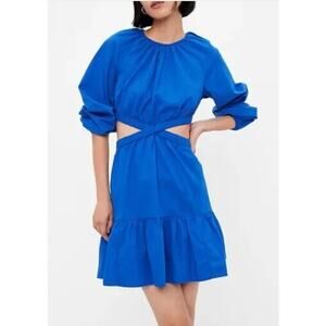 NWT GAP Blue Criss-Cross Cutout Mini Dress Size XL